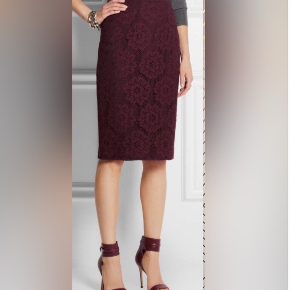 Burberry Lace Pencil Skirt